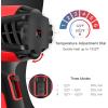 imageAVID POWER 1500W Heat Gun with Variable Speed Hot Air Gun 1221022 3Temp Settings Five Nozzle Attachments for Crafts Tube Bending Stripping PaintVariable Temp Heat Gun
