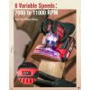imageAVID POWER 20V Cordless Orbital Sander 5 Inch Electric Sander Tool with 6 Variable Speeds 700011000 RPM Battery Powered Sanders for Woodworking 30 Pcs Sandpapers and Dust Collection Bag