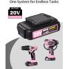 imageAVID POWER 20V MAX 15 Ah Lithium Ion Rechargeable Battery Only Fit for Specified 20V Cordless Tools See Below for Specific Tools AdaptedPink