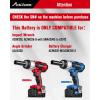 imageAVID POWER 30A Battery 2022 Version Only Compatible Impact Wrench ACIW326 ACIW326B SN A2045  A2242 Check The Machine and Angle Grinder ACAG330 NOT for Inflator or Drill