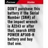 imageAVID POWER 30A Battery 2022 Version Only Compatible Impact Wrench ACIW326 ACIW326B SN A2045  A2242 Check The Machine and Angle Grinder ACAG330 NOT for Inflator or Drill