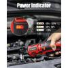 imageAVID POWER 38quot Extended Cordless Electric Ratchet Wrench 60Nm442 Ftlbs 12V Power Ratchet Wrench Kit Variable Speed Trigger 10 Sockets ampamp 20Ah LiIon BatteryRed