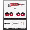 imageAVID POWER Angle Grinder 412 Inch 80 Amp 1000W Electric Grinder Tool 7VariableSpeed Metal Grinder 11500 RPM Paddle Switch with Lockon Button Cutting ampamp Grinding Wheels and Side Handle  BluePaddle Switch with Lockon Button  Red