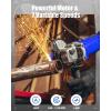 imageAVID POWER Angle Grinder 412 Inch 80 Amp 1000W Electric Grinder Tool 7VariableSpeed Metal Grinder 11500 RPM Paddle Switch with Lockon Button Cutting ampamp Grinding Wheels and Side Handle  BluePaddle Switch with Lockon Button  Blue
