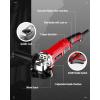imageAVID POWER Angle Grinder 412 Inch 80 Amp 1000W Electric Grinder Tool 7VariableSpeed Metal Grinder 11500 RPM Paddle Switch with Lockon Button Cutting ampamp Grinding Wheels and Side Handle  BluePaddle Switch with Lockon Button  Red