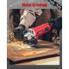 imageAVID POWER Angle Grinder 412 Inch 80 Amp 1000W Electric Grinder Tool 7VariableSpeed Metal Grinder 11500 RPM Paddle Switch with Lockon Button Cutting ampamp Grinding Wheels and Side Handle  BluePaddle Switch with Lockon Button  Red