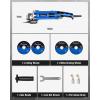 imageAVID POWER Angle Grinder 412 Inch 80 Amp 1000W Electric Grinder Tool 7VariableSpeed Metal Grinder 11500 RPM Paddle Switch with Lockon Button Cutting ampamp Grinding Wheels and Side Handle  BluePaddle Switch with Lockon Button  Blue
