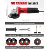 imageAVID POWER Angle Grinder 75Amp 412 inch Electric Grinder Power Tools with Grinding Wheels Cutting Wheels Flap Disc and Auxiliary Handle for Cutting Grinding Polishing ampamp Rust Removal  Dark RedRed