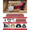 imageAVID POWER Cordless Oscillating Tool 20V Battery Powered Oscillating Multitool with 28 Oscillation Angle Variable Speed Oscillating Saw w 31Pcs Accessories for ScrapingCutting ampamp Sanding  RedRed