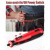 imageAVID POWER Cordless Rotary Tool 20 Ah 8V Rechargeable Rotary Tool 4 Front LED Lights 5 Speeds 60 Pcs Rotary Accessories with Bag for Carving Engraving Sandng Polishing and Cutting  GreyLight Red