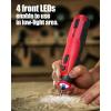 imageAVID POWER Cordless Rotary Tool 20 Ah 8V Rechargeable Rotary Tool 4 Front LED Lights 5 Speeds 60 Pcs Rotary Accessories with Bag for Carving Engraving Sandng Polishing and Cutting  GreyLight Red