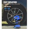 imageAVID POWER Cordless Tire Inflator Portable Air Compressor 20V Rechargeable Battery Powered Car Tire Pump w 12V DC Adapter Digital Pressure Gauge Air Pump for Car Bike Motorcycle BallBlue