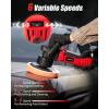 imageAVID POWER Dual Action Car Buffer Polisher 6 Inch Orbital Polisher for Car Detailing with 6 Variable Speeds Detachable Handle ampamp 3 Polishing Pads1red
