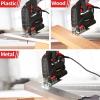 imageAVID POWER Electric Jig Saw 50A 3000 SPM Corded Jigsaw with Variable Speed Bevel Angle 045 6PCS Blades and Scale Ruler