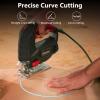 imageAVID POWER Electric Jig Saw 50A 3000 SPM Corded Jigsaw with Variable Speed Bevel Angle 045 6PCS Blades and Scale Ruler