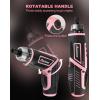 imageAVID POWER Electric Screwdriver Set Rechargeable 4V Cordless Screwdriver Kit with 44pcs Accessories 565Nm Screw Gun 51 Torque Setting 2 Position Handle with LED Light2pink