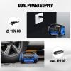 imageAVID POWER Tire Inflator Portable Air Compressor 12V DC 110V AC Car Tire Pump Air Mattress Pump with Inflation and Deflation Modes Dual Powerful Motors Digital Pressure Gauge2blue