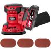 imageAVID POWER 20V Cordless Orbital Sander 5 Inch Electric Sander Tool with 6 Variable Speeds 700011000 RPM Battery Powered Sanders for Woodworking 30 Pcs Sandpapers and Dust Collection Bag