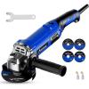 imageAVID POWER Angle Grinder 412 Inch 80 Amp 1000W Electric Grinder Tool 7VariableSpeed Metal Grinder 11500 RPM Paddle Switch with Lockon Button Cutting ampamp Grinding Wheels and Side Handle  BluePaddle Switch with Lockon Button  Blue