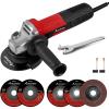 imageAVID POWER Angle Grinder 75Amp 412 inch Electric Grinder Power Tools with Grinding Wheels Cutting Wheels Flap Disc and Auxiliary Handle for Cutting Grinding Polishing ampamp Rust Removal  Dark RedDark Red
