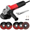 imageAVID POWER Angle Grinder 75Amp 412 inch Electric Grinder Power Tools with Grinding Wheels Cutting Wheels Flap Disc and Auxiliary Handle for Cutting Grinding Polishing ampamp Rust Removal  Dark RedRed