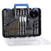 imageAVID POWER Drill Bit Set Titanium Twist Brad Point Driver Bits Drill and Screwdriver Bits Combo Kit with Case for Metal Wood Concrete and Masonry 100 PiecesBlue