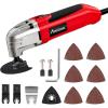 imageAVID POWER Oscillating Tool 22000 OPM Electric Oscillating Multi Tool with 3Oscillation Angle Cutting Sanding Grinding Scraping 11 Accessories ampamp Universal InterfaceRedRed
