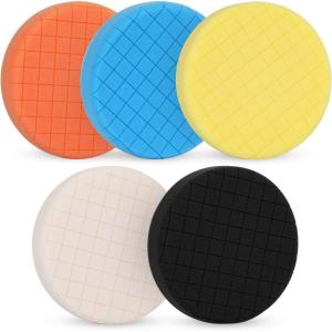 imageAVID POWER 6 Inch Buffing Polishing Pads 5Pcs for 6 Inch Backing Plate Compound Buffing Sponge Pads for Car Buffer Polisher Compounding Polishing and Waxing