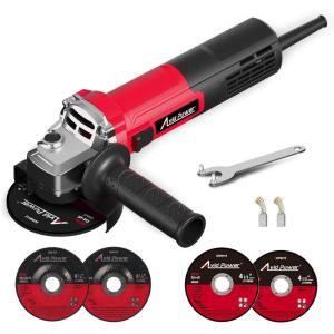 imageAVID POWER Angle Grinder 412 inch Electric Grinder Tools 750W 65 Amp Metal Grinder 11500 RPM with Grinding and Cutting Wheels Auxiliary Handle Wrench for Cutting and Grinding