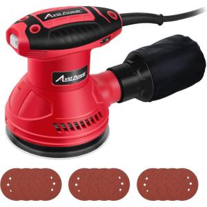 imageAVID POWER Orbital Sander 30 Amp 5 Inch Electric Sander Tool 6 Variable Speeds Random Orbit Sander for Woodworking 700014000 RPM 12 Pcs Sandpapers30 Amp