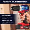 imageAVID POWER Brushless Drill Set 20V Cordless Drill Driver Kit with 20Ah Battery and Fast Charger 12Inch Metal Chuck 400 Inlbs Torque 2Variable Speed 28pcs Accessories and Tool Bag