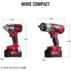 imageAVID POWER 20V Cordless Impact Wrench Electric Impact Gun 12 Inch Drive with 330 ftlbs Max Torque 450Nm 30Ah LiIon Battery 4Piece Socket Set Fast Charger and Tool BagRedbrushless
