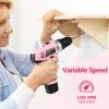 imageAVID POWER Cordless Drill Pink 12V Power Drill Set with 22pcs Impact Driver Bits 2 Variable Speed 38 Keyless Chuck 151 Torque Setting Pink