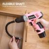 imageAVID POWER Cordless Drill Pink 12V Power Drill Set with 22pcs Impact Driver Bits 2 Variable Speed 38 Keyless Chuck 151 Torque Setting Pink
