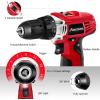 imageAVID POWER 12V Cordless Drill 38Inch Keyless Chuck HighSpeed 1400 RPM ampamp 251 Torque Control Electric Power Drill Kit with 21pcs Bits Battery and Charger2dark Red