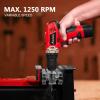 imageAVID POWER 12V Cordless Drill 38Inch Keyless Chuck HighSpeed 1400 RPM ampamp 251 Torque Control Electric Power Drill Kit with 21pcs Bits Battery and Charger2dark Red
