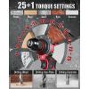 imageAVID POWER Brushless Power Drill Set 20V Cordless Drill Driver Kit with 20Ah Battery and Charger 38Inch Metal Chuck 355 Inlbs Torque 2Variable Speed 26 Position and 22pcs Accessories1red