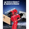 imageAVID POWER Brushless Power Drill Set 2Speed Control 38Inch Keyless Chuck ampamp 251 Position 12V Electric Drill Cordless Driver Kit with 2000mAh Battery Charger and 22pcs Accessories1red