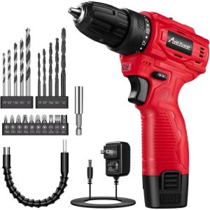 imageAVID POWER Brushless Power Drill Set 2Speed Control 38Inch Keyless Chuck ampamp 251 Position 12V Electric Drill Cordless Driver Kit with 2000mAh Battery Charger and 22pcs Accessories1red