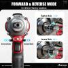 imageAVID POWER Impact Wrench 12 Impact Gun Max Torque 332 Ftlbs 450 Nm 20V Cordless Impact Wrenches with 20 Ah Battery 2 Variable Speeds 4PCS Impact Sockets Charger Tool BagBrushless 450NM