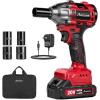 imageAVID POWER Impact Wrench 12 Impact Gun Max Torque 332 Ftlbs 450 Nm 20V Cordless Impact Wrenches with 20 Ah Battery 2 Variable Speeds 4PCS Impact Sockets Charger Tool Bag450NM