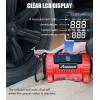 imageAVID POWER Tire Inflator Portable Air Compressor 12V DC110V AC Car Tire Pump with Inflation and Deflation 5 Preset Modes Digital LCD Pressure Gauge for Car Tires Air Mattress and Small InflatableRed