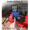 imageAVID POWER Tire Inflator Portable Air Compressor 12V DC110V AC Car Tire Pump with Inflation and Deflation 5 Preset Modes Digital LCD Pressure Gauge for Car Tires Air Mattress and Small InflatableDark Red