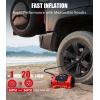 imageAVID POWER Tire Inflator Portable Air Compressor 12V DC110V AC Car Tire Pump with Inflation and Deflation 5 Preset Modes Digital LCD Pressure Gauge for Car Tires Air Mattress and Small InflatableRed