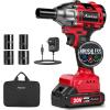 imageAVID POWER Impact Wrench 12 Impact Gun Brushless Max Torque 332 Ftlbs 450 Nm 20V Cordless Impact Wrenches Bundle with 18 pcs impact socket sets