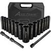 imageAVID POWER Impact Wrench 12 Impact Gun Brushless Max Torque 332 Ftlbs 450 Nm 20V Cordless Impact Wrenches Bundle with 18 pcs impact socket sets