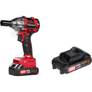 imageAVID POWER Impact Wrench 12 Impact Gun Brushless Max Torque 332 Ftlbs 450 Nm 20V Cordless Impact Wrenches with Extra 20 ah Battery
