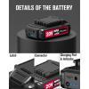 imageAVID POWER 20V MAX 15 Ah Lithium Ion Rechargeable Battery Only Fit for Specified 20V Cordless Tools RedRed
