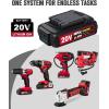 imageAVID POWER 20V MAX 15 Ah Lithium Ion Rechargeable Battery Only Fit for Specified 20V Cordless Tools RedRed