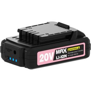 imageAVID POWER 20V MAX 15 Ah Lithium Ion Rechargeable Battery Only Fit for Specified 20V Cordless Tools RedPink